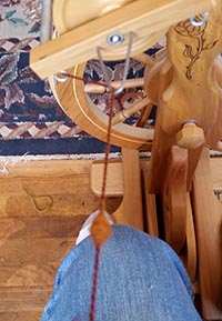 yarn spinning on Majacraft Rose